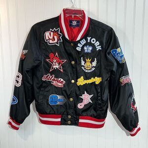 Vintage 1999 Babe Score Original Flava Jacket City Destination Black Medium Y2K